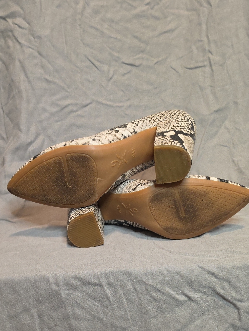 Nine West Snake Print Block Heel Pumps - Picture 5 of 5